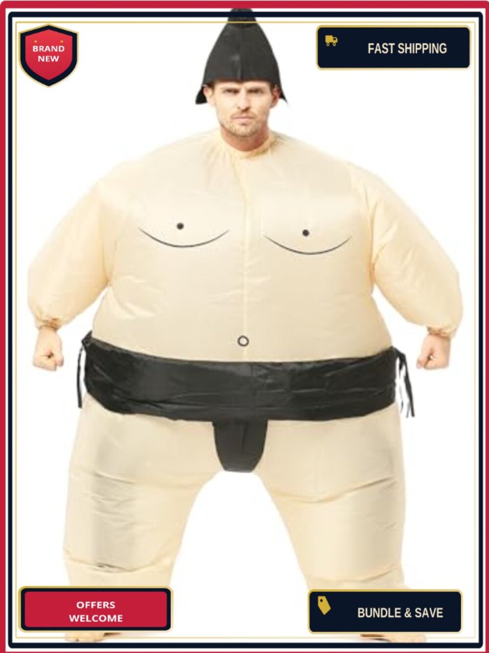 Inflatable Sumo Wrestling Cosplay Costume One Size Fits Most Adults